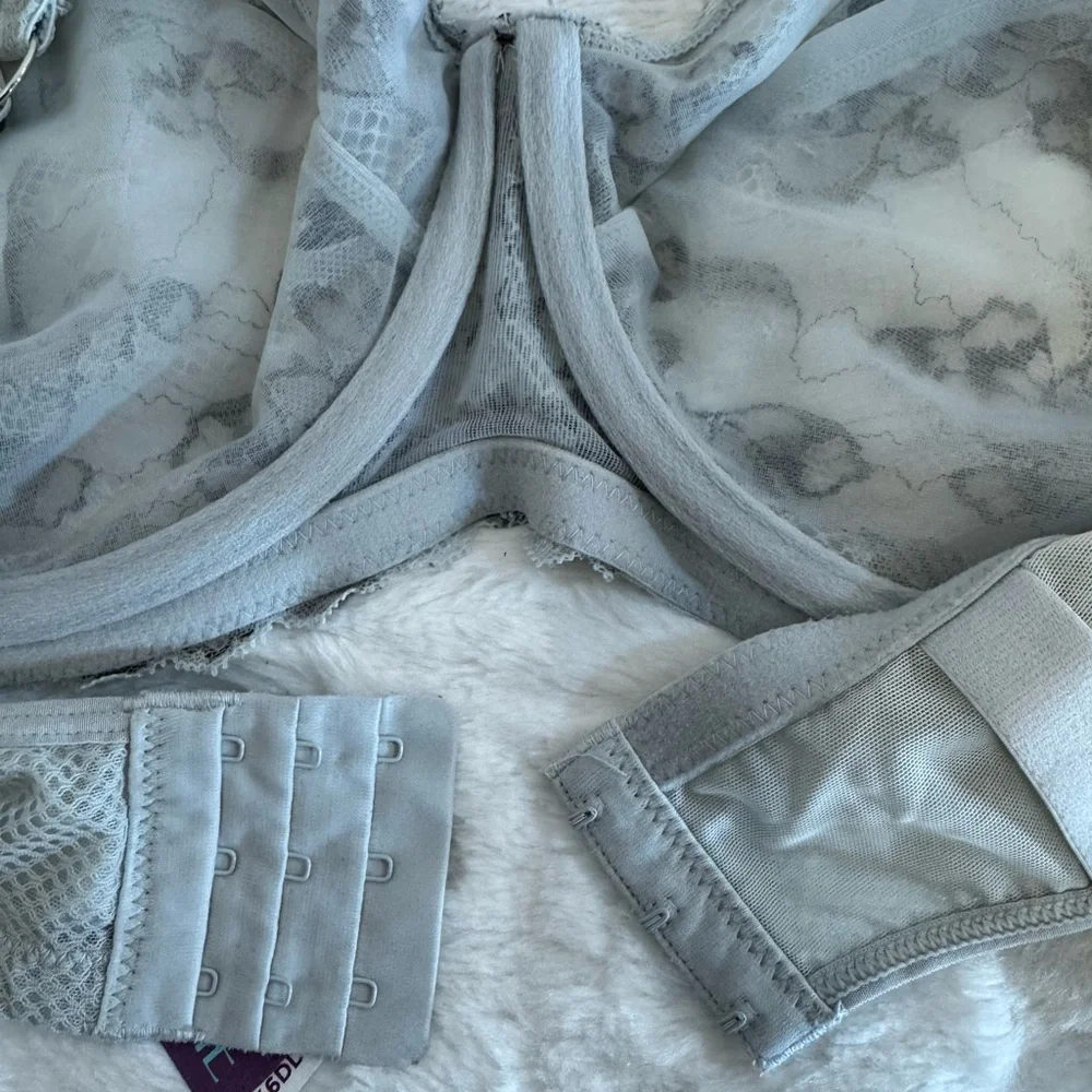 Adore Me Floral Lace Bra - Gray - Picture 7 of 7